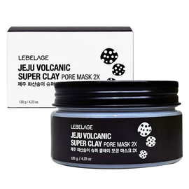 LEBELAGE Jeju Volcanic Super Clay Pore Mask 2X for Deep Cleansing Exfoliation and Sebum Control _ Made in Korea